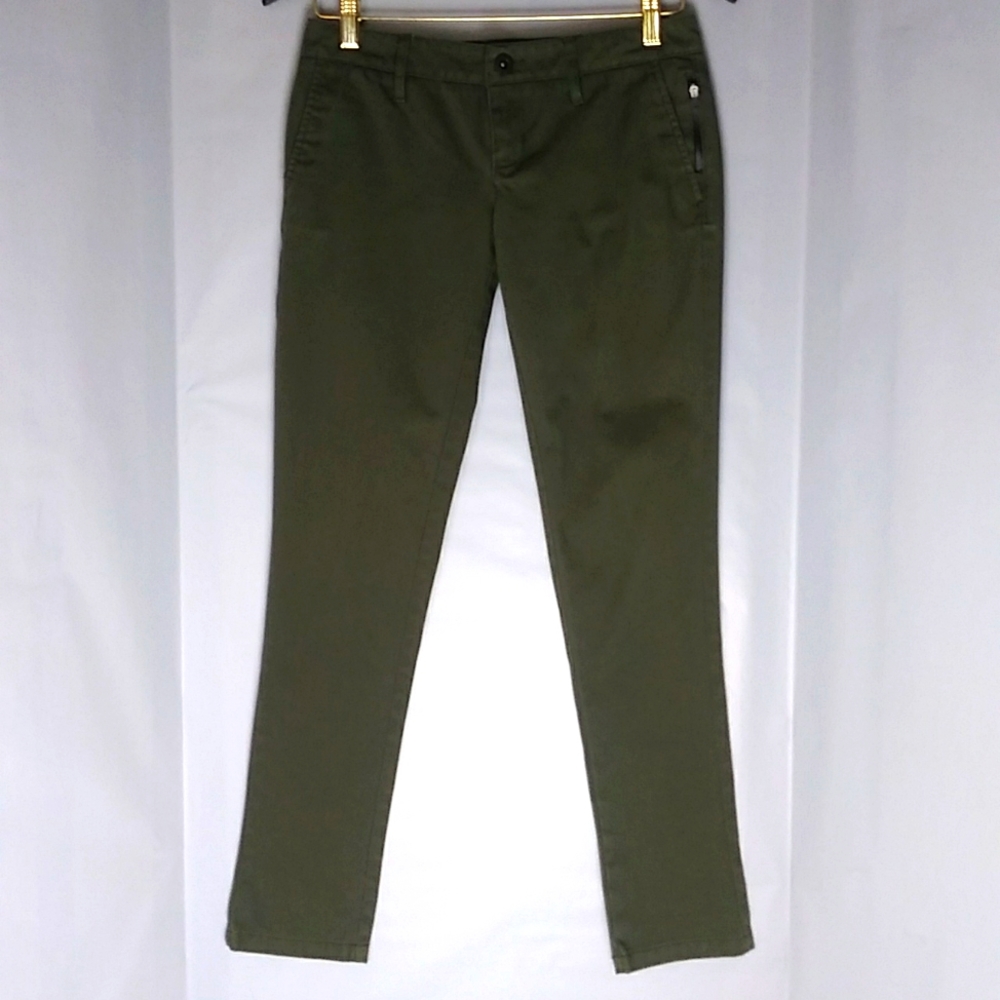 HURLEY WOMENTS FLAT FRONT LOW RISE SKATER CHINOS SIZE 1